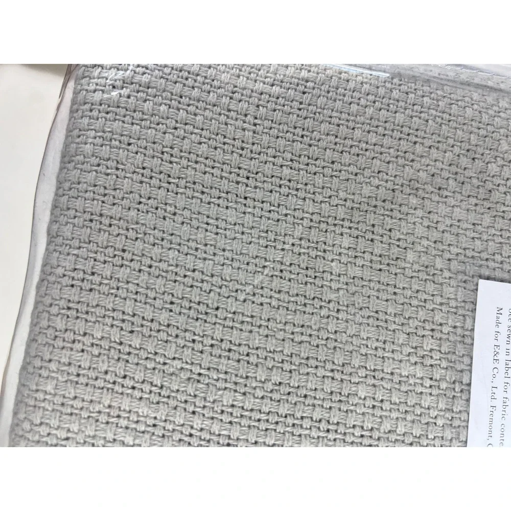 Madison Park Full/Queen Cotton Woven Blanket Gray Fresh Spun NIP